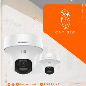 كاميرا مراقبة هيكفيجن Turret متحركة (PT) بدقة 3K مع صوت ثنائي الاتجاه وصفارة إنذار